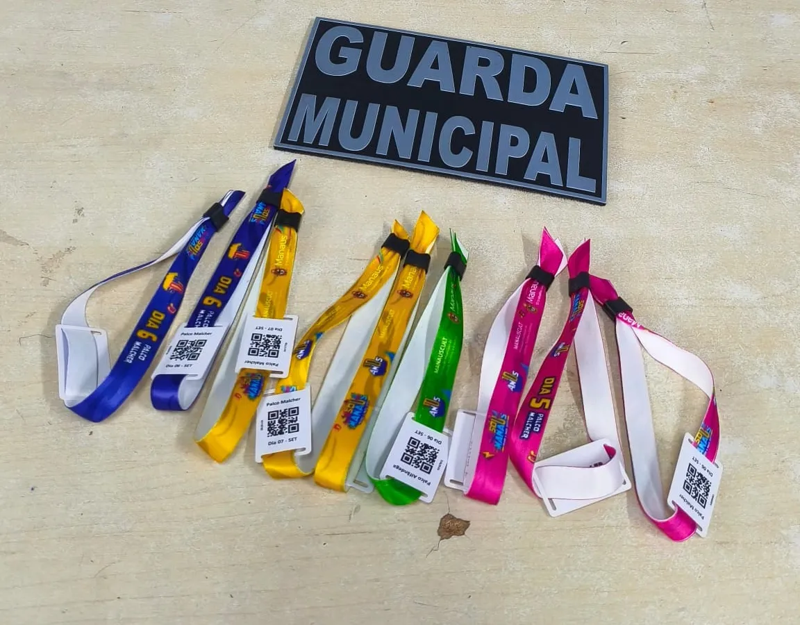 Guarda Municipal impede venda ilegal de pulseiras do ‘#SouManaus 2025’